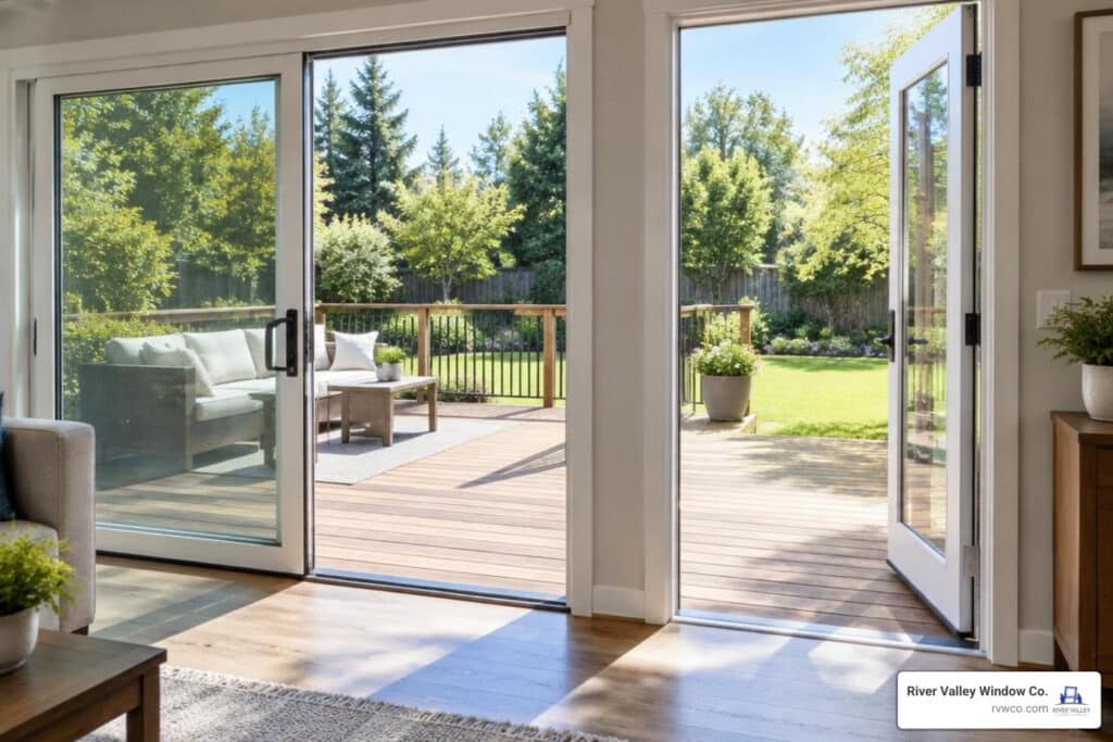 sliding and swing patio doors